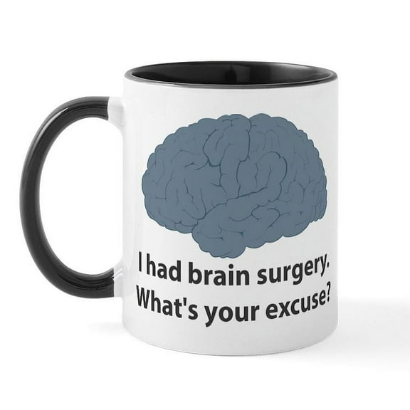 CafePress - I Had Brain Surgery. What's Mug - 11 oz Ceramic Mug - Novelty Coffee Tea Cup