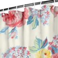 thumbnail image 3 of Pioneer Flower Floral Print Pattern Shower Curtain 84"x72" ,Bathroom Decorative Shower Curtains Set with 12 Hooks,Modern Waterproof Washable Shower Curtain, 3 of 6