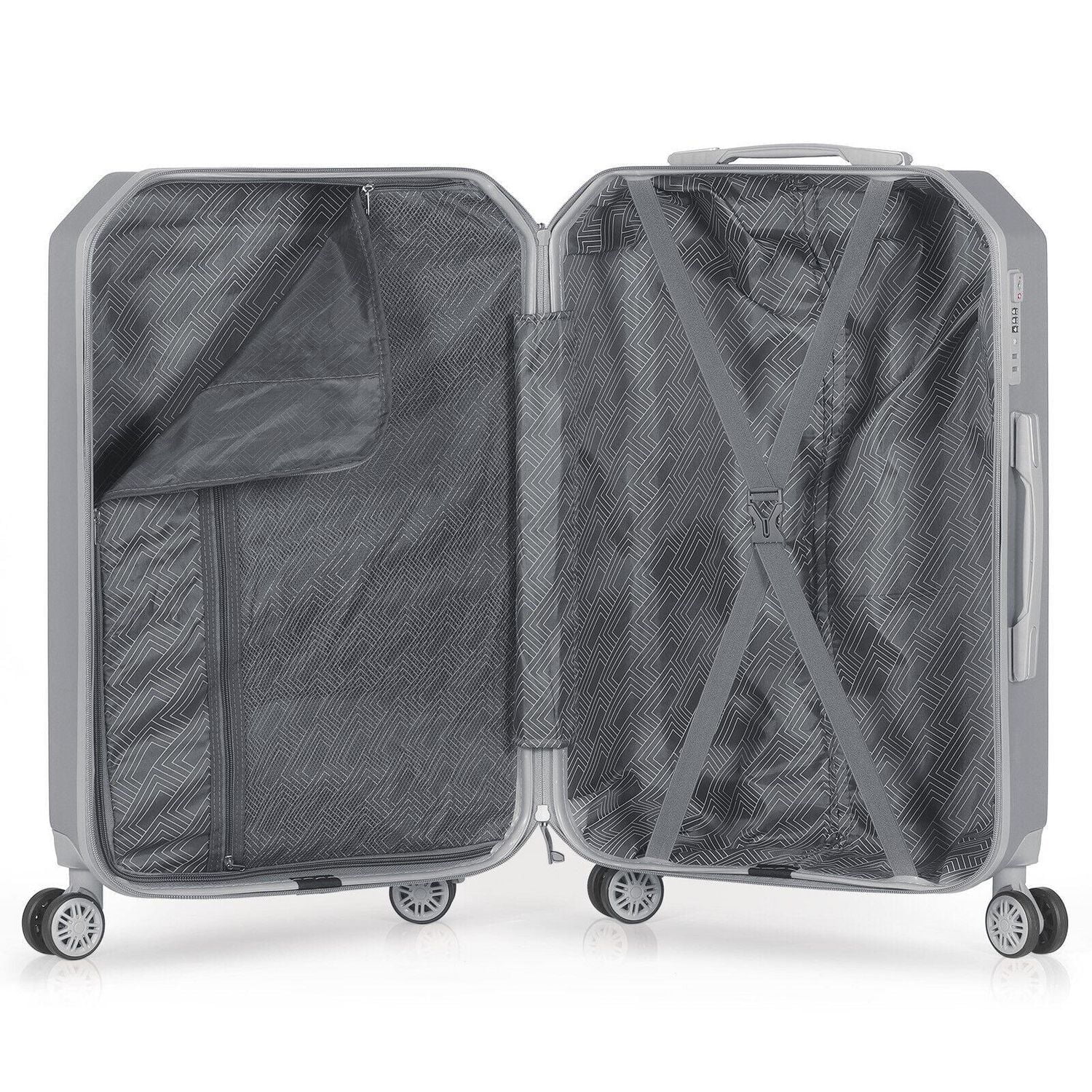 HIKOLAYAE Upright Luggage with 8-Wheel Spinner, 5 Piece - TSA Compliant
