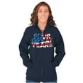 thumbnail image 3 of Four Great Years President Trump Unisex Fleece Graphic Zip Up Hoodie Brisco Brands 2X, 3 of 5