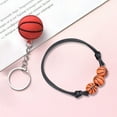 thumbnail image 4 of 48 Pcs Basketball Bracelets & Keychains Set – Adjustable Sports Wristbands with Metal Rings, Black Woven Cord, Basketball-Themed Party Favors for Players, Fans & Teams, 4 of 5