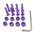 thumbnail image 2 of Tornillos de patineta de material acero al carbono de 8 piezas Longboard Skateboard Truck Rueda de reparación Tornillos de Dados, Accesorios para Skat púrpura DYNWAVEMX tornillos para patineta, 2 of 8