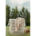 thumbnail image 6 of Laddha Home Designs 21" Taupe and White Geometric Handmade Storage Basket, 6 of 8