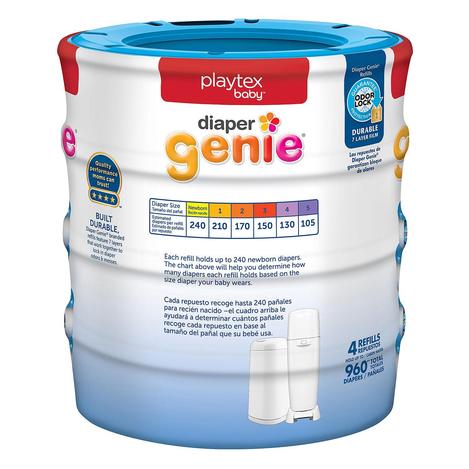 Playtex Diaper Genie Value Size Refill, 960 Ct Multicolor Unisex - image 2 of 8