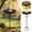 ♥As shown_Base#307, variant on Metal Bird Bath Garden Decoration | Standing Iron Water Bowl for Wild Birds | Large Outdoor Feeder | Adjustable Height | 26cm Diameter | 1 Piece | Durable Weatherproof