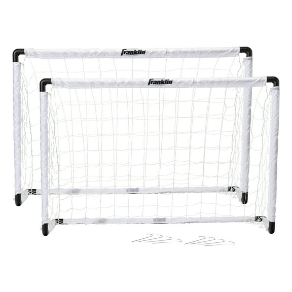 Franklin Sports Kids Soccer Goals Set - (2) Portable Youth Nets - 54" x 36"