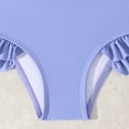 thumbnail image 5 of Hessimy Girls Swimsuit Bikini Set V-Neck Two Piece Bathing Suit Adjustable Straps Swimwear 1-12T（Purple,6-7 Years), 5 of 6