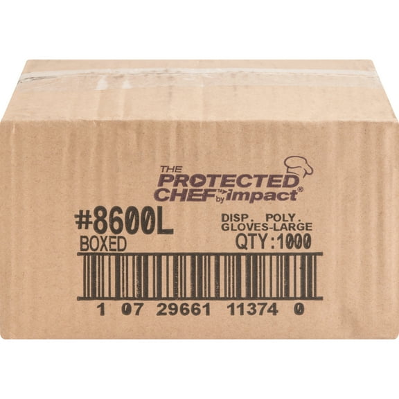 Protected Chef, PDF8600L, Disposable General Purpose Gloves, 1000 / Box, Clear