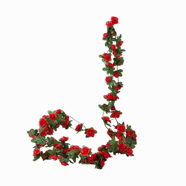 TIELUTT 2,5m 45 Têtes de Vigne de Roses Fleurs Suspendues pour Extérieur Fleurs Suspendues Fleurs Turquoise Fleurs d'Été Fleurs Tropicales Fleurs de la Saint-Valentin
