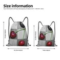 thumbnail image 4 of Drawstring Backpack, Cherries laid Light Waterproof Sports Gym Bag Draw String Back Bag for Men Women, Sackpack Cinch Workout Bag for Sports, Travel, Swimming, Beach, 4 of 8