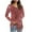 Red, variant on QUNYINEY Casual Womens T Shirts Floral Green Crew Neck Long Sleeve Tops Pleated Drop Shoulder Loose Pullover T-Shirts Women's Tops