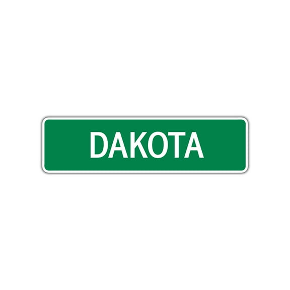 Dakota Girls Children Name Letter Printed Label Indoor Outdoor Wall Plaque Decoration Aluminum Metal Sign 4"x13.5"