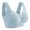 Light Blue, variant on Women Bra Anti-slip Wire-free Plus Size Mid-aged Female Underwear Push-up Wide Shoulder Strap Full Coverage Seamless Support Bra for Jogging Office Cycling