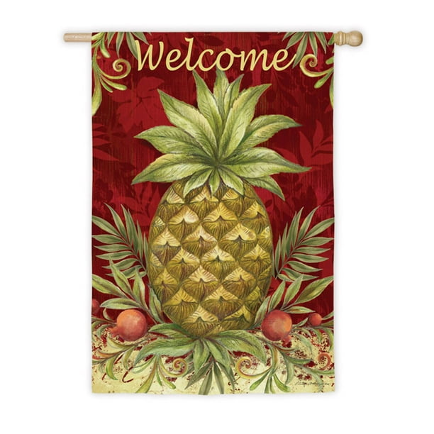 Evergreen Flag Welcome Pineapple House Flag - Walmart.com - Walmart.com
