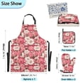 thumbnail image 3 of Daisies and Tulips Flower 5 Pcs Kitchen Set Heat Resistant Oven Mitts and Non-Slip Pot Holders with Adjustable Cooking Apron, 3 of 6