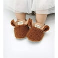 thumbnail image 2 of Newborn Baby Cozy Fleece Booties with Grippers Winter Slippers Socks Soft Sole Stay On Infant First Walker Crib Shoes, 2 of 6