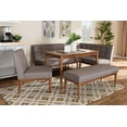 thumbnail image 5 of Baxton Studio Arvid Modern Tufted Fabric 5-Piece Wood Dining Nook Set in Gray, 5 of 7