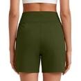 thumbnail image 5 of Kilaqueen Women's Bermuda Short High Waisted Stretchy Yoga Shorts Relaxed Fit Dressy Casual Workout Shorts with Pockets, 5 of 8