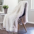 thumbnail image 4 of Chanasya Super Soft Shaggy Longfur Throw Blanket | Snuggly Fuzzy Faux Fur Lightweight Warm Elegant Cozy Plush Sherpa Microfiber Blanket | For Couch Bed Chair Photo Props - 60 "x 70" - Chocolate Brown, 4 of 9