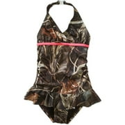 Angle View: Girls' Real Tree One Piece Swimsuit