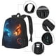 thumbnail image 2 of Easygdp Red And Blue Fire Dragon C Mochila de Gran Capacidad Minimalista Ideal para Escuela, Viajes y Uso Diario, 2 of 6