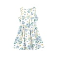 thumbnail image 4 of Iaqnaocc Dresses for Girls Size 10-12 Mini Floral Print Dress Party Cute Sleeveless Girls Clothes Summer Trendy Special Occasion Dress for Girls Sky Blue 7-8 Years, 4 of 4