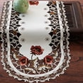 thumbnail image 2 of PEACNNG Table Runner Embroidery Flower Tablecloth, 2 of 7