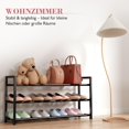thumbnail image 4 of Zapatero Bumusty de 3 niveles ajustable 46-84 cm negro, 4 of 7