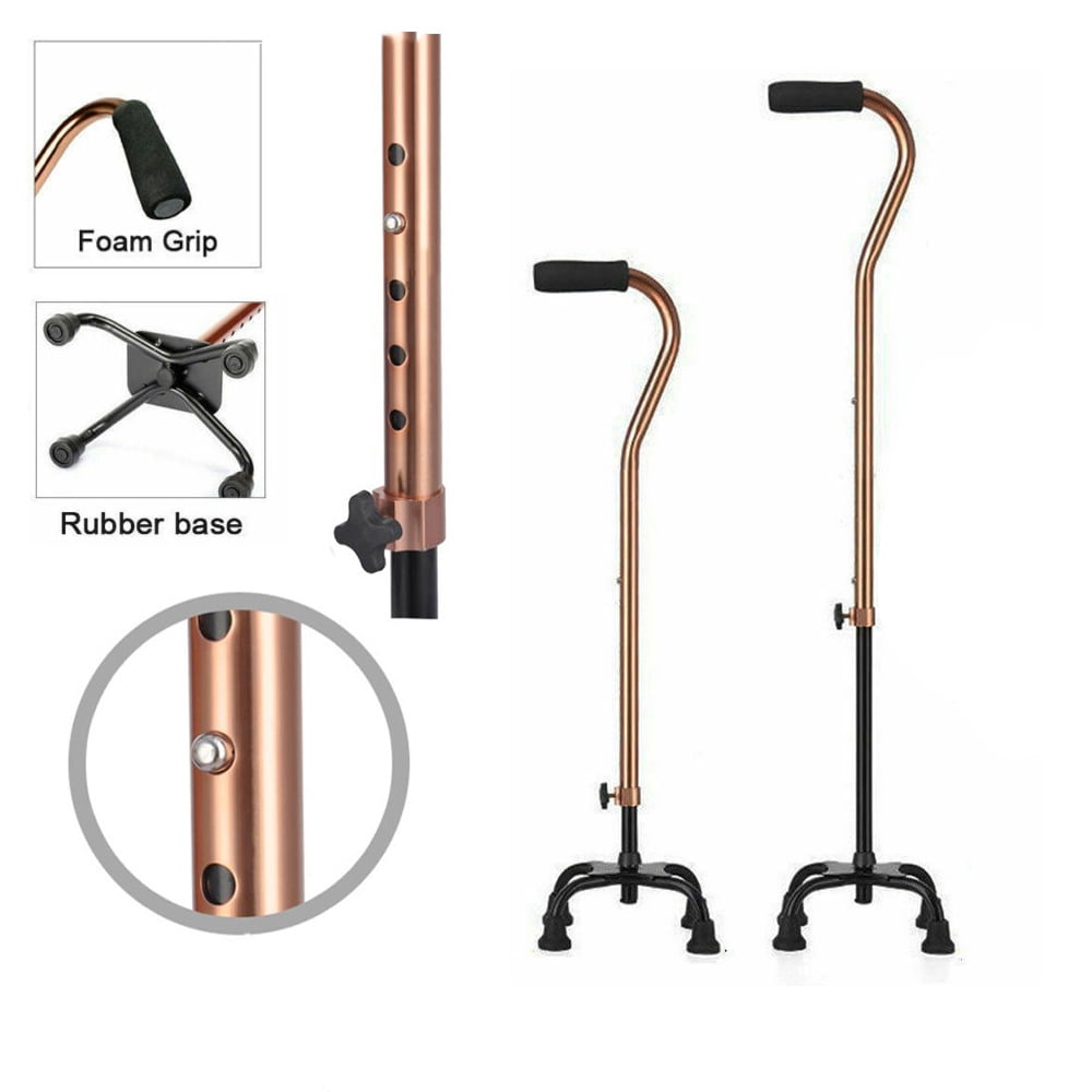 PVUEL Walking Cane Women Men,Bariatric Quad Canes With Base Adjustable