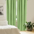 thumbnail image 3 of Ambesonne Abstract 4-Panel Curtains, Retro Circles Background, 56"x95", Lime Green Fern Green, 3 of 4