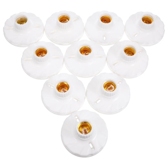 Raindrops 10pcs Lamp Holders Light Bulb Fitting White Heat Resistant Indoor Lighting