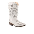 thumbnail image 2 of Roper Womens Riley Glitz Tooled Inlay Snip Toe Cowboy Mid Calf Boots, 2 of 5
