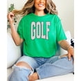 thumbnail image 3 of Polka dot Golf Graphic T-Shirt for Girls and Women - Cute Golf Lover Outfit Vintage Green shirt Adult 2XL, 3 of 7