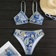 thumbnail image 4 of DHFJKG Bikini Sets For Women Boho Floral 2 Piece Swimsuit Adjustable Straps High Cut Sexy Bathing Suit Stylish Beachwear, 4 of 6