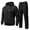 Black01, variant on Dwelliawo Sweatsuits for Men 2 Piece Solid Color Full Zip Relaxed Fit Pullover Hoodies Joggers Athletic Pants Set Fleece Winter Suit with Pockets Light Blue XL