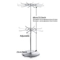 thumbnail image 4 of Polmart 2-Tier Spinning Display Stand ?Heavy Duty Adjustable Countertop Stand for Retail, Jewelry, Cosmetics, Crafts ?Sturdy Metal Base 360° Rotating Tiers with Height Adjustable (Silvery), 4 of 4