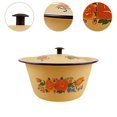 thumbnail image 3 of Enamel Basin with Lid Thickened Kitchen Supplies Multipurpose Lard Oil Basin 0.65L, 3 of 5