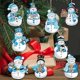 thumbnail image 5 of 24 Pieces Christmas Snowman Wooden Ornaments Wood Hanging Decoration Set for Christmas Tree Hanging Wood Crafts Holiday Decor Xmas Party Supplies (Xma, 5 of 5