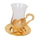 thumbnail image 4 of Taza de café de vidrio para té turco, creativa, de 101 a 200 ml con decoración de asa, taza y platillo para restaurante americano., 4 of 9