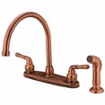 thumbnail image 3 of Kingston Brass KB794 8-Inch Centerset Kitchen Faucet, Polished Chrome/Polished Brass, 3 of 3