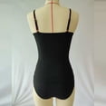 thumbnail image 6 of Yuanlook Women Two Piece Tankini,Solid Color Triangle Swimsuit, Tummy Control Crisscross Slimming Bathing Suit for Summer Beach Pool Party - Black - M, 6 of 7