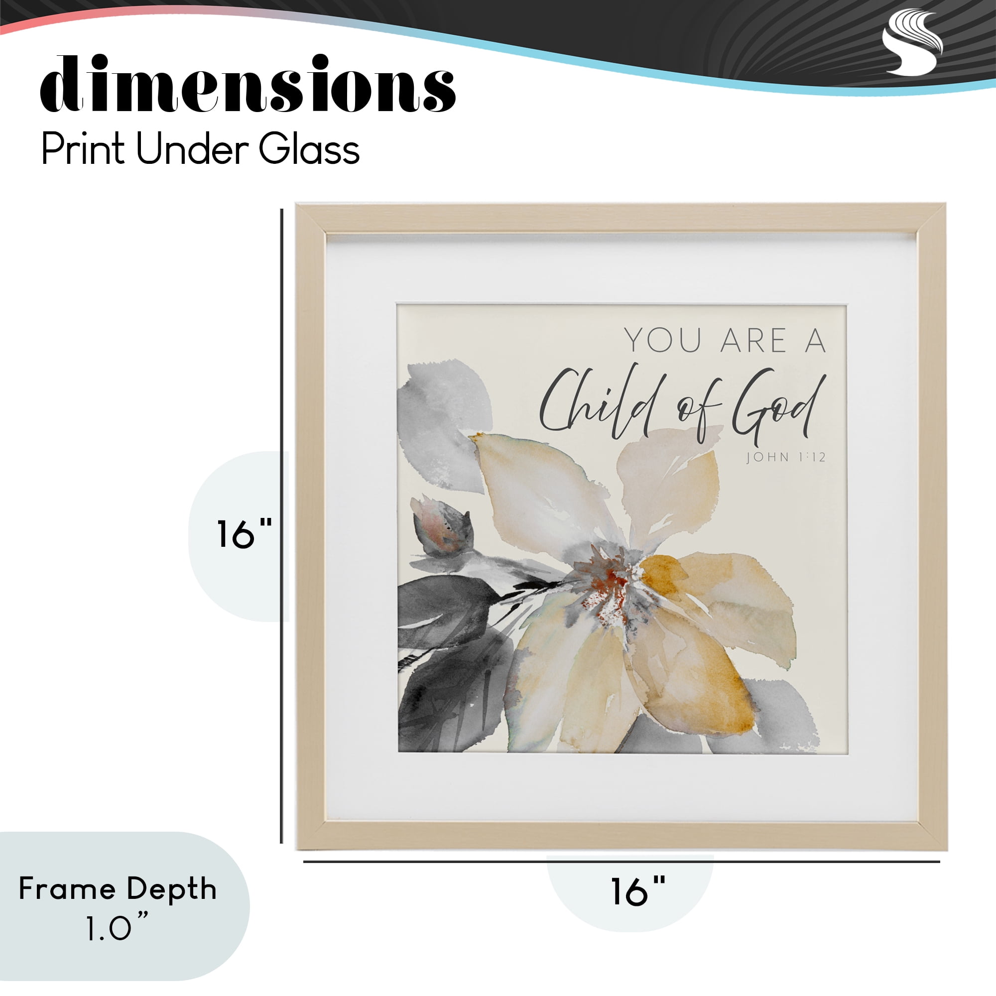 Stupell Industries Child Of God Flower Birch Framed Print Under Glass, design by Lanie Loreth