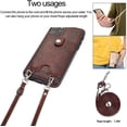 thumbnail image 3 of PU Leather Wallet Case for iPhone 11 Pro Max Necklace Lanyard Case Cover with Card Holder Adjustable Detachable Anti-Lost Neck Strap for Apple iPhone 11 Pro Max 6.5",Brown, 3 of 17