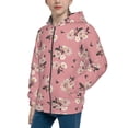 thumbnail image 2 of Naloa Rose Flowers Teenage Zipper Hoodie, Long Sleeve Zip Up Hoodies Casual Jackets Tops for 7-12 Years-Small, 2 of 6