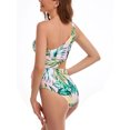 thumbnail image 5 of Fashion Parent-child Swimwear Mom and Children Bow Oblique Shoulder Hollow High Waist One-piece Swimsuit, 5 of 9
