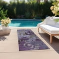 thumbnail image 6 of Addison Rugs Chantille Indoor/Outdoor Transitional Organic Purple Washable Runner Rug, 2'3" x 7'6", 6 of 6