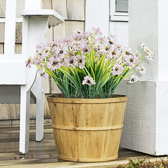 Leaveforme Artificial Flowers 32cm “Artificial” Plastic Multi-Color Bouquet (8 Count)