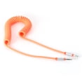 thumbnail image 2 of 3.5 mm Coiled Stereo Audio Cable Car Auxiliary Audio Cable Male To Male OR, 2 of 4