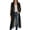 Black-XL, variant on Women See Through Outdoor Spring Color Sheer Mesh Long Sleeve Buttoned Coat with Belt Elegant Shirts
