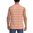 thumbnail image 4 of Lsque Donuts With Pink Glaze Print Men's Cotton Blend Sleeveless Muscle Shirts (S-3XL)- Moisture Wicking, Odor Protection, UPF 30+,XX-Large, 4 of 8